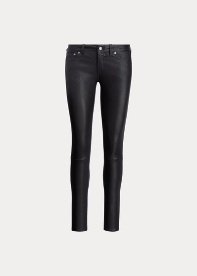 Women's Polo Ralph Lauren Stretch Leather Skinny Pants | 345708UZL